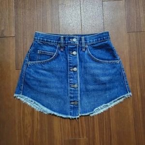 Carmar Beatrice button front mini denim skirt